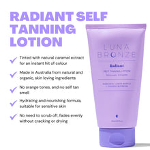 Load image into Gallery viewer, Luna Bronze Radiant Self Tanning Lotion
