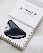 Load image into Gallery viewer, Mount Lai Black Obsidian Gua Sha Tool
