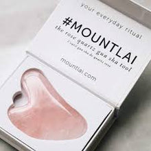 Load image into Gallery viewer, Mount Lai Rose Quartz Gua Sha Tool
